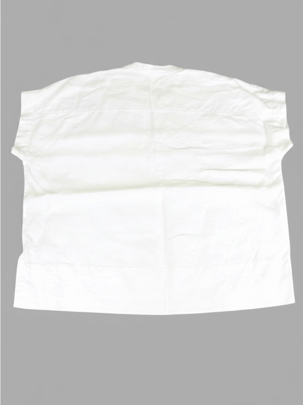 Everlane White 100% Linen Boxy Cap Sleeve V-Neck Pullover Clean girl Top Size 6 - Picture 3 of 9